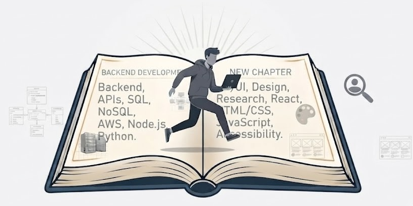Illustration for the next chapter — shifting toward UX-led hybrid work