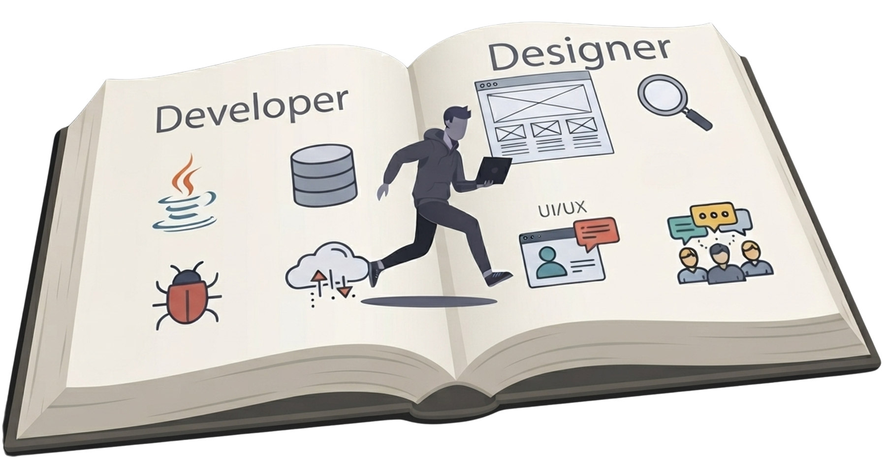 Illustration for the next chapter — shifting toward UX-led hybrid work